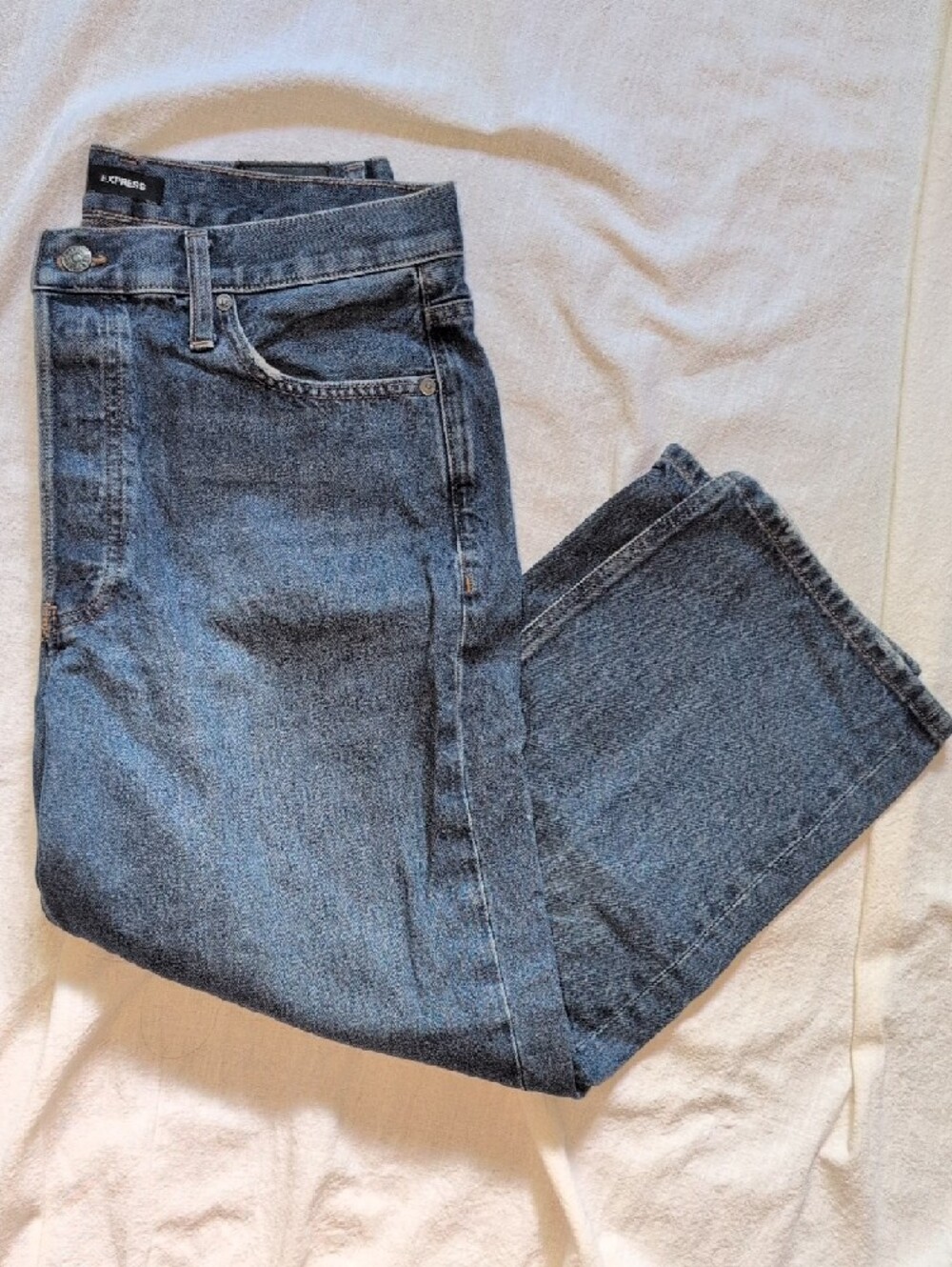 Express Wide Leg Crop Jeans